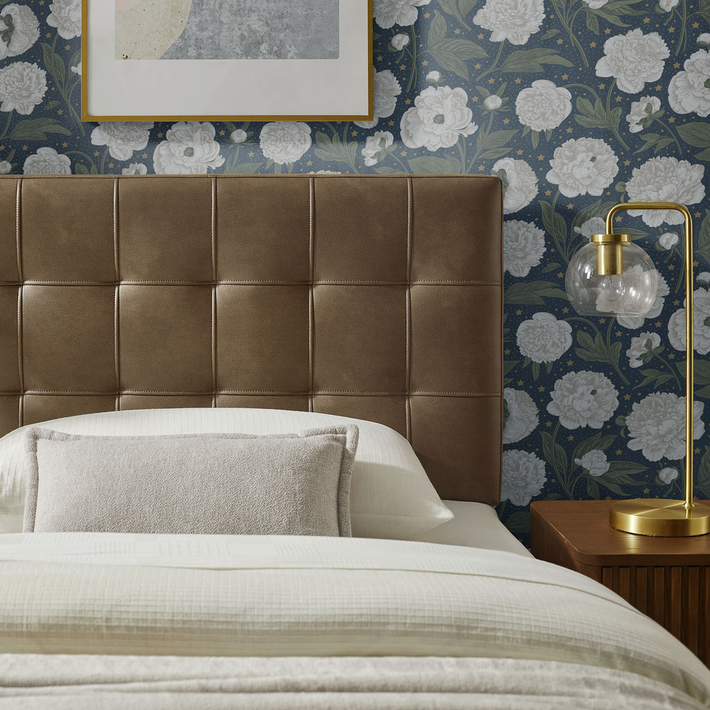 Lily Vegan Leather Twin Size Headboard - Mushroom