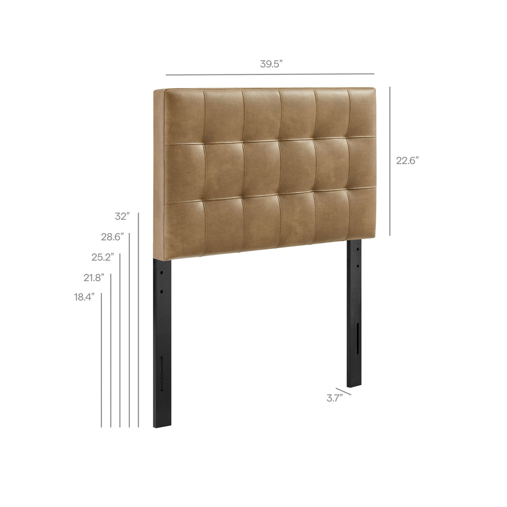 Lily Vegan Leather Twin Size Headboard - Toast