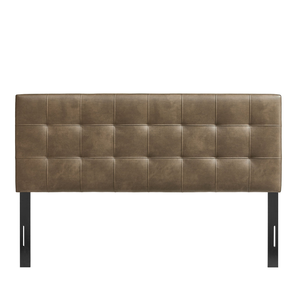 Lily Vegan Leather Full Size Headboard - Mushroom
