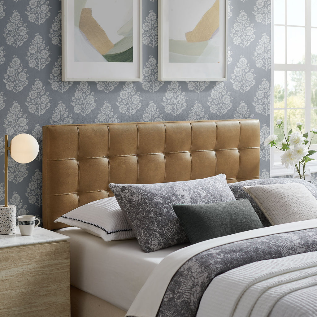 Lily Vegan Leather Full Size Headboard - Toast