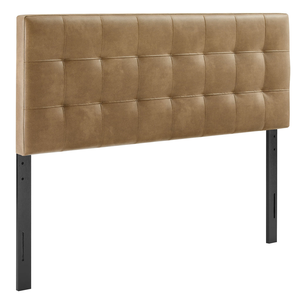 Lily Vegan Leather Queen Size Headboard - Toast