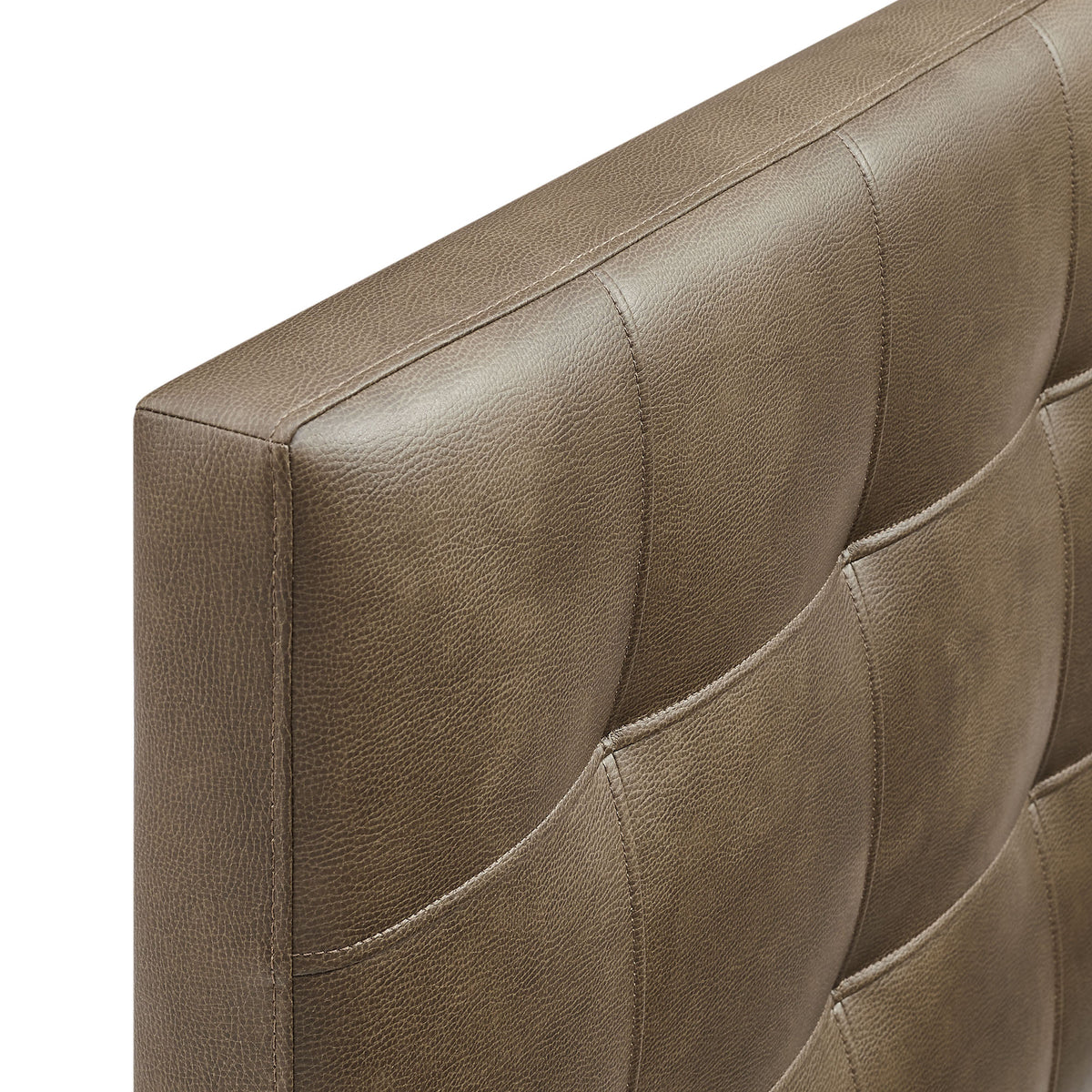 Lily Vegan Leather King Size Headboard - Mushroom