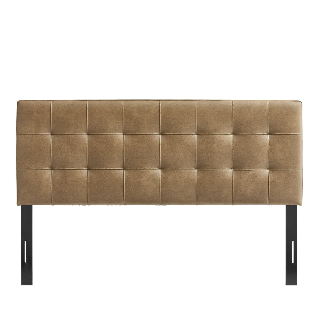 Lily Vegan Leather King Size Headboard - Toast