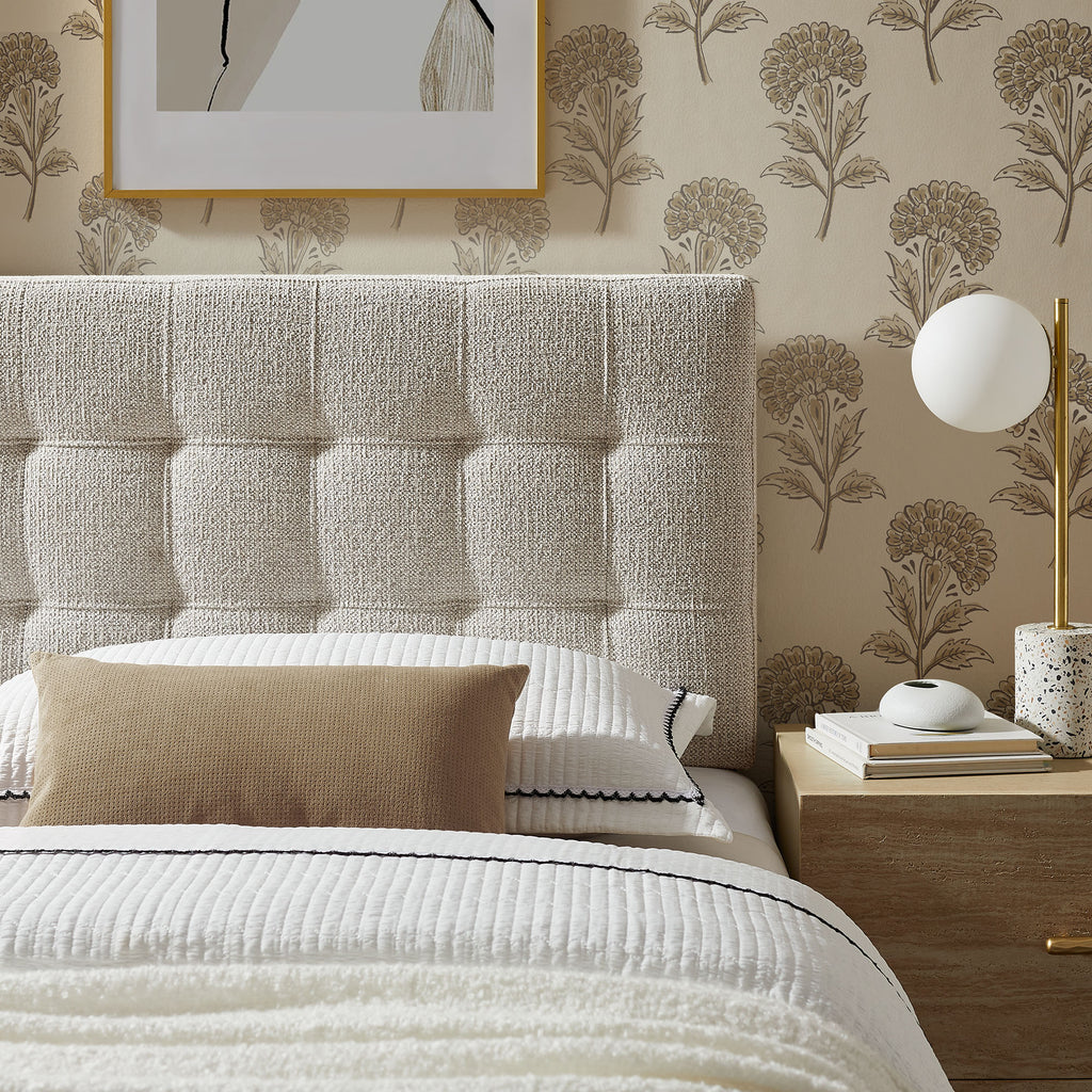 Lily Upholstered Twin Size Headboard - Dove
