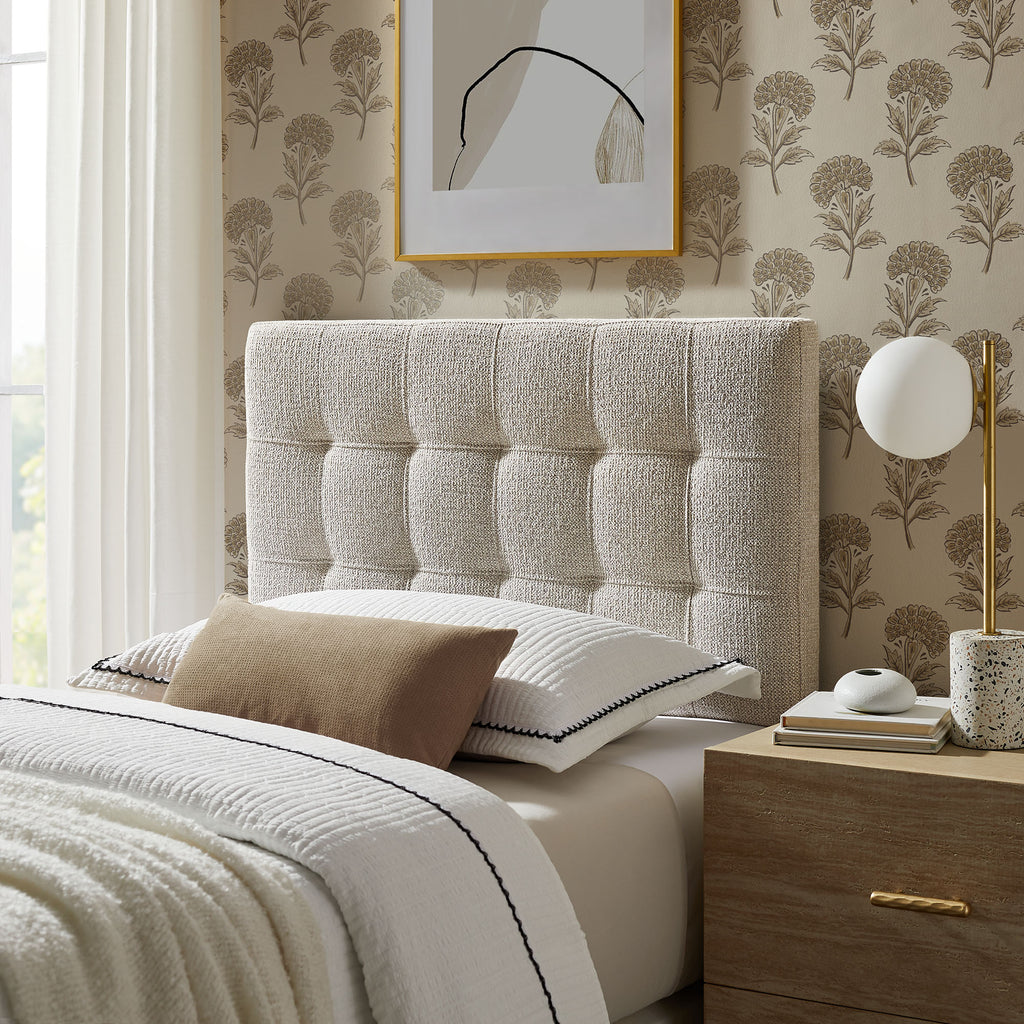 Lily Upholstered Twin Size Headboard - Dove