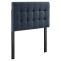 Lily Upholstered Twin Size Headboard - Navy Chenille