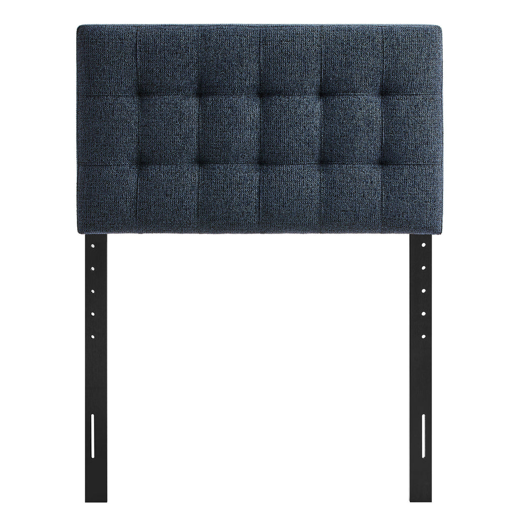 Lily Upholstered Twin Size Headboard - Navy Chenille