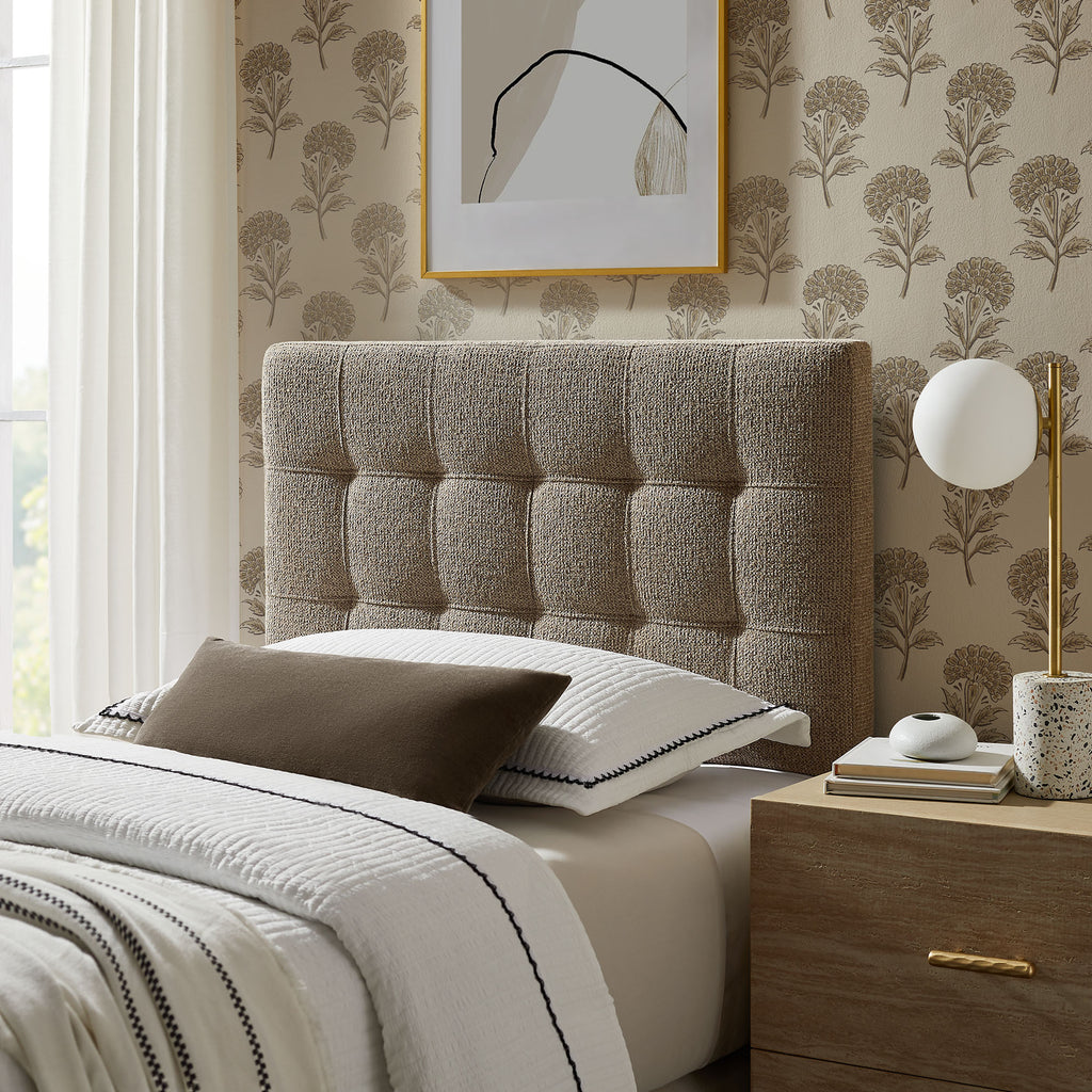 Lily Upholstered Twin Size Headboard - Taupe