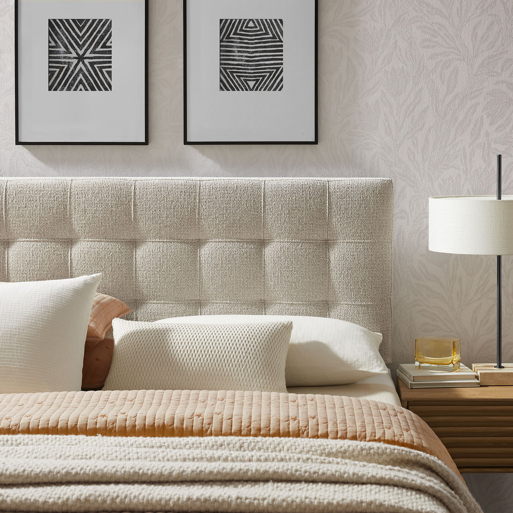 Lily Upholstered Full Size Headboard - Dove