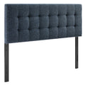 Lily Upholstered Full Size Headboard - Navy Chenille