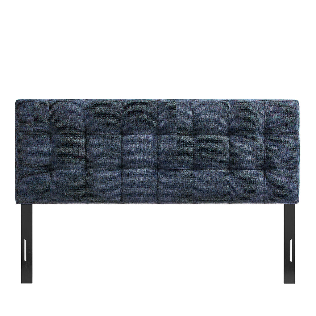 Lily Upholstered Full Size Headboard - Navy Chenille