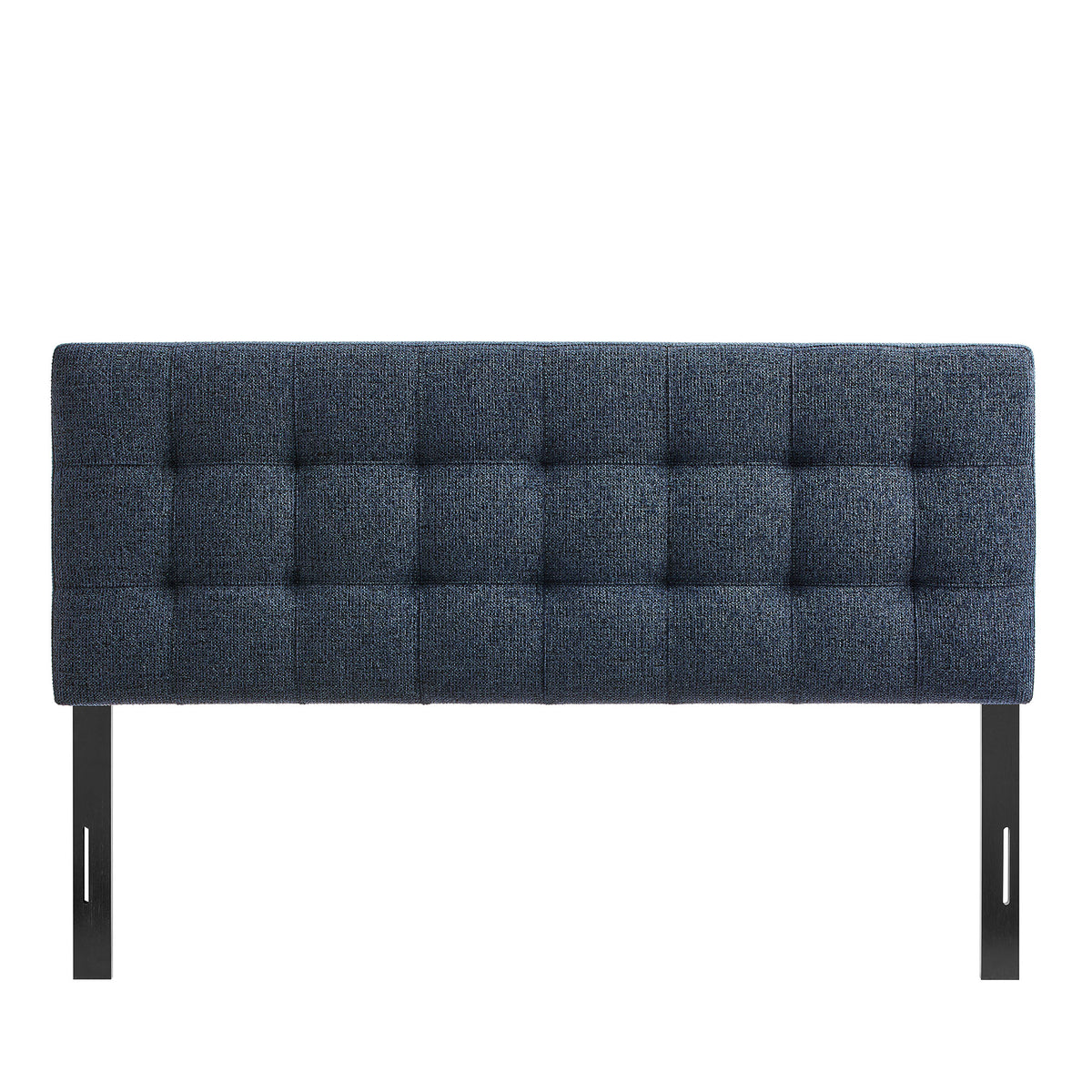 Lily Upholstered Queen Size Headboard - Navy Chenille