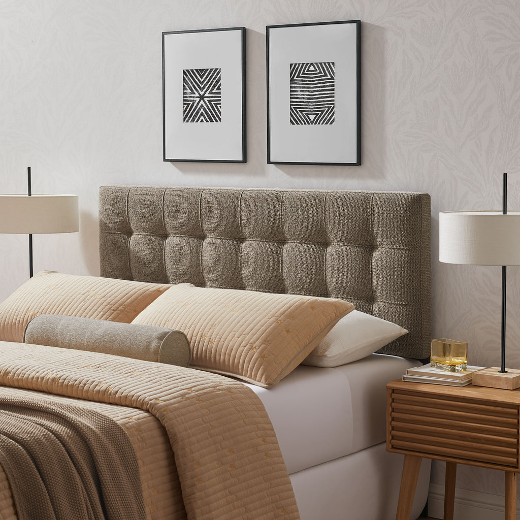 Lily Upholstered King Size Headboard - Taupe