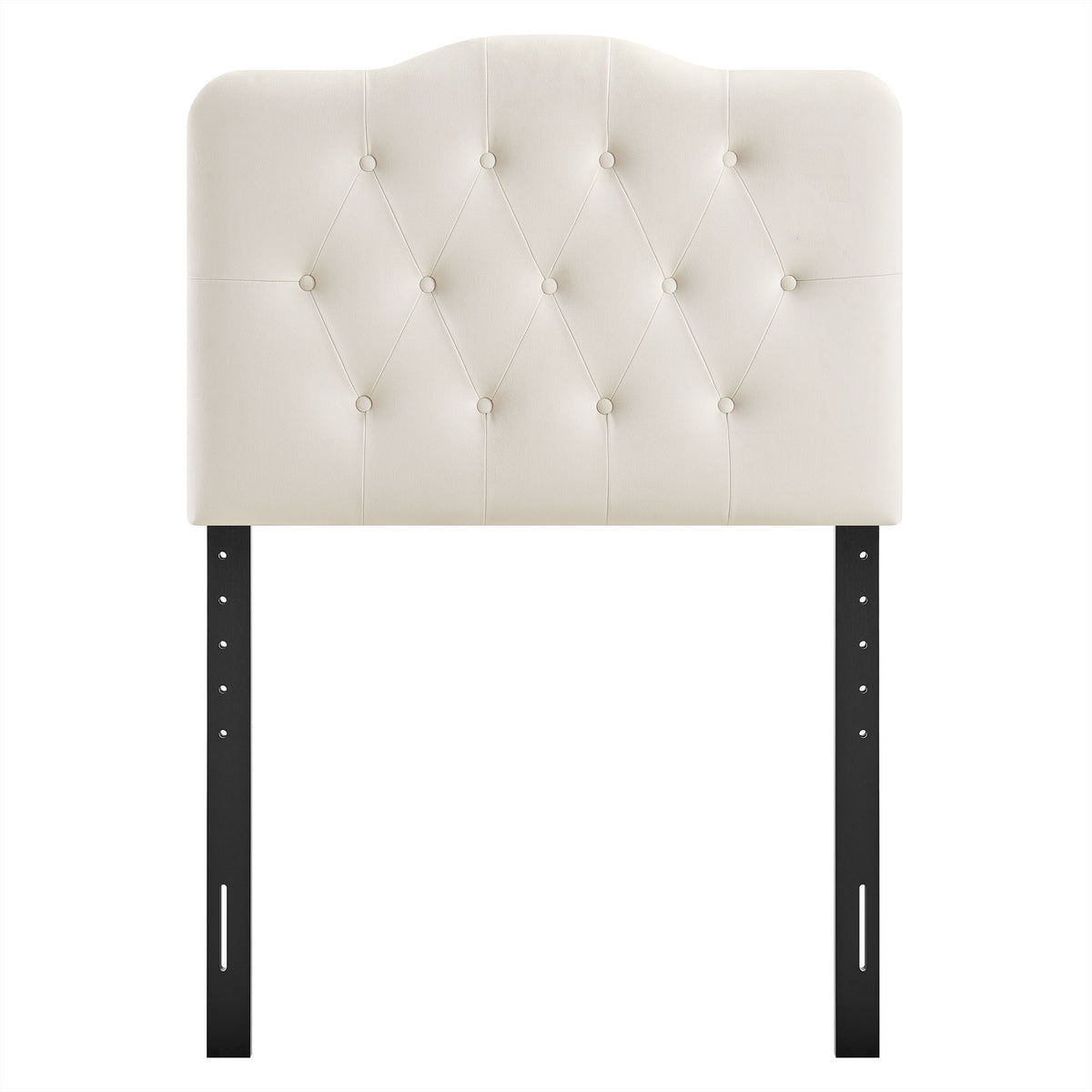 Annabel Stain-Resistant Performance Velvet Twin Headboard - Alabaster