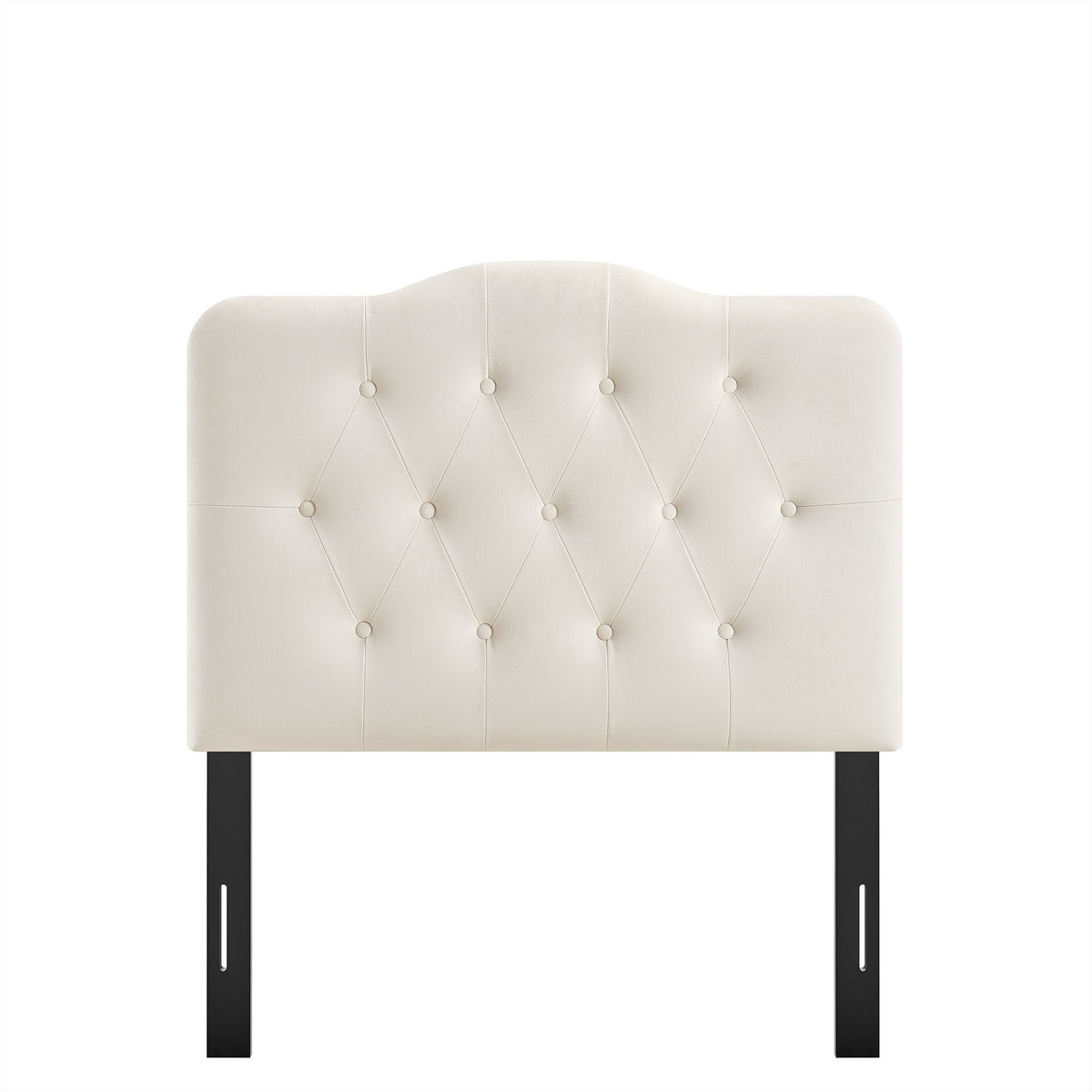 Annabel Stain-Resistant Performance Velvet Twin Headboard - Alabaster