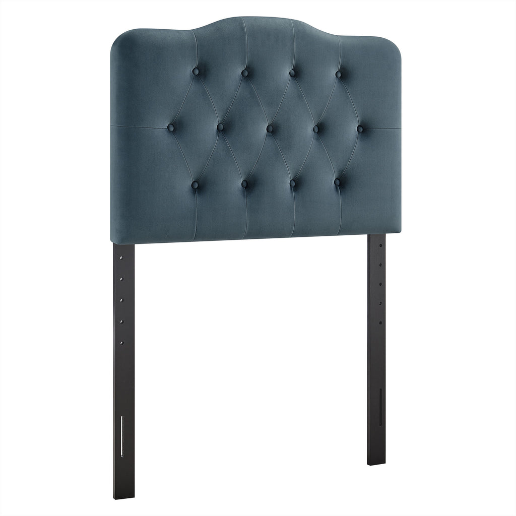 Annabel Stain-Resistant Performance Velvet Twin Headboard - Cadet Blue