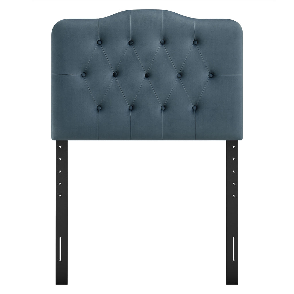 Annabel Stain-Resistant Performance Velvet Twin Headboard - Cadet Blue