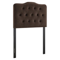 Annabel Stain-Resistant Performance Velvet Headboard - Chocolate Brown — Chocolate Brown Twin