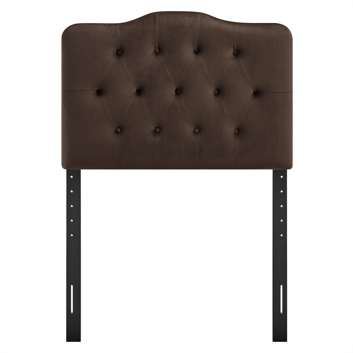 Annabel Stain-Resistant Performance Velvet Twin Headboard - Chocolate Brown