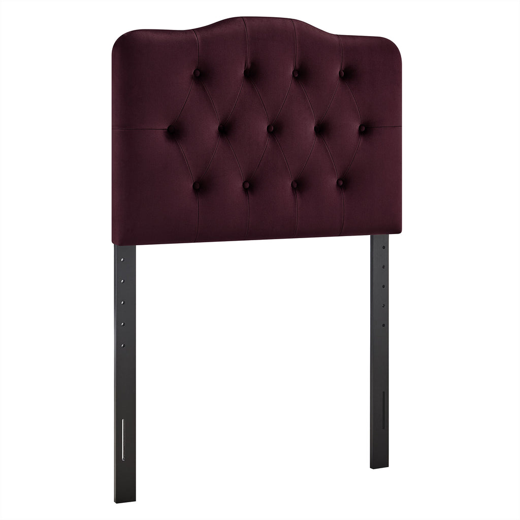Annabel Stain-Resistant Performance Velvet Twin Headboard - Mulberry