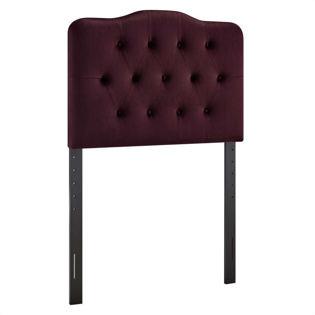 Annabel Stain-Resistant Performance Velvet Headboard - Mulberry — Mulberry Twin