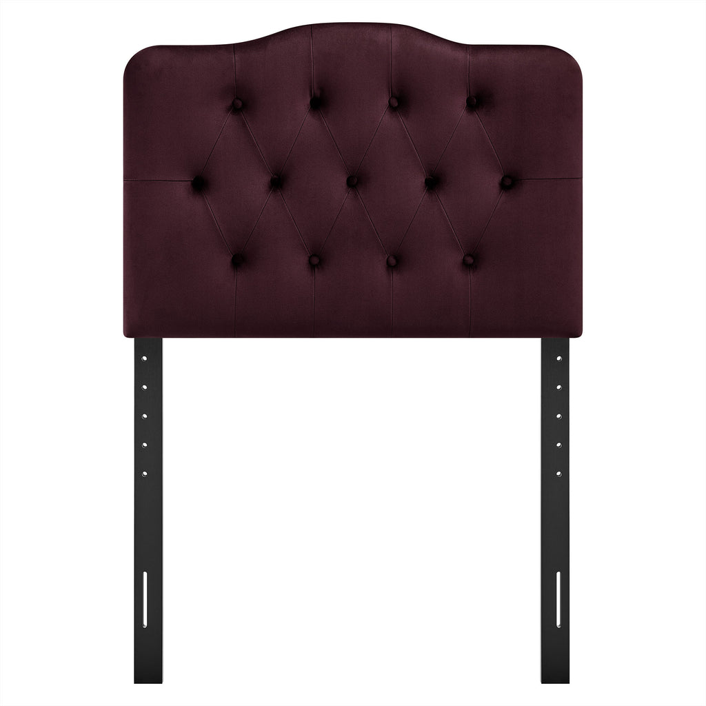 Annabel Stain-Resistant Performance Velvet Twin Headboard - Mulberry