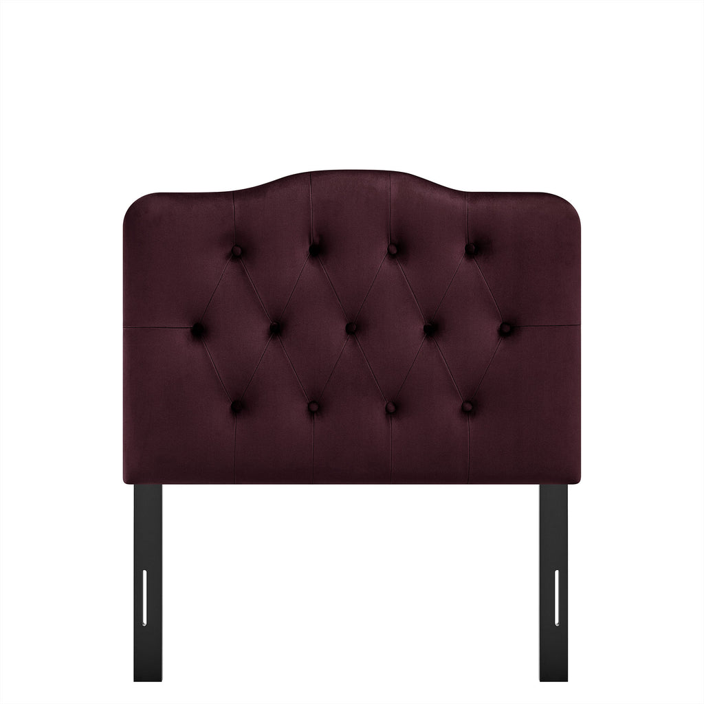 Annabel Stain-Resistant Performance Velvet Twin Headboard - Mulberry