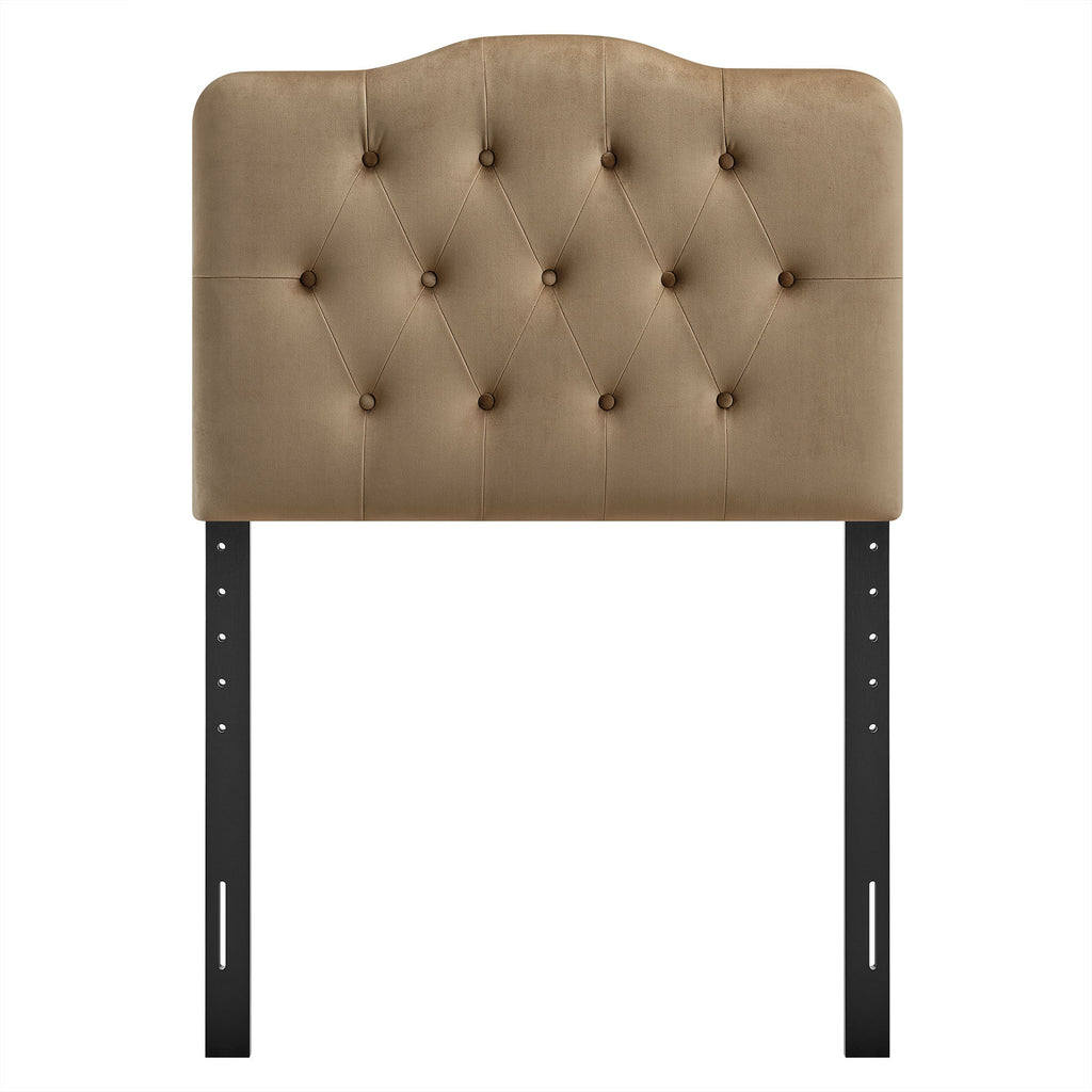 Annabel Stain-Resistant Performance Velvet Twin Headboard - Taupe