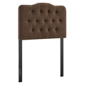 Annabel Premium Linen Blend Twin Headboard - Cocoa