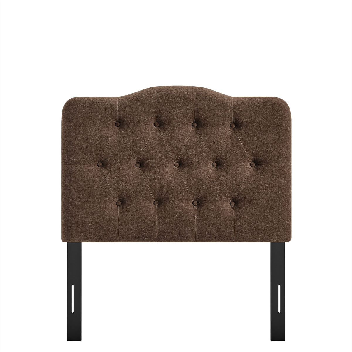 Annabel Premium Linen Blend Twin Headboard - Cocoa