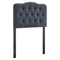 Annabel Premium Linen Blend Twin Headboard - Denim