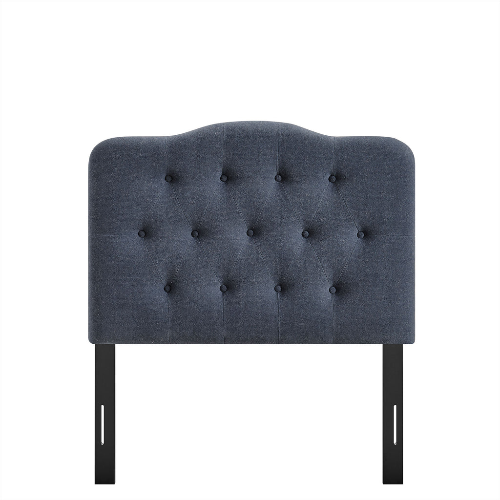 Annabel Premium Linen Blend Twin Headboard - Denim