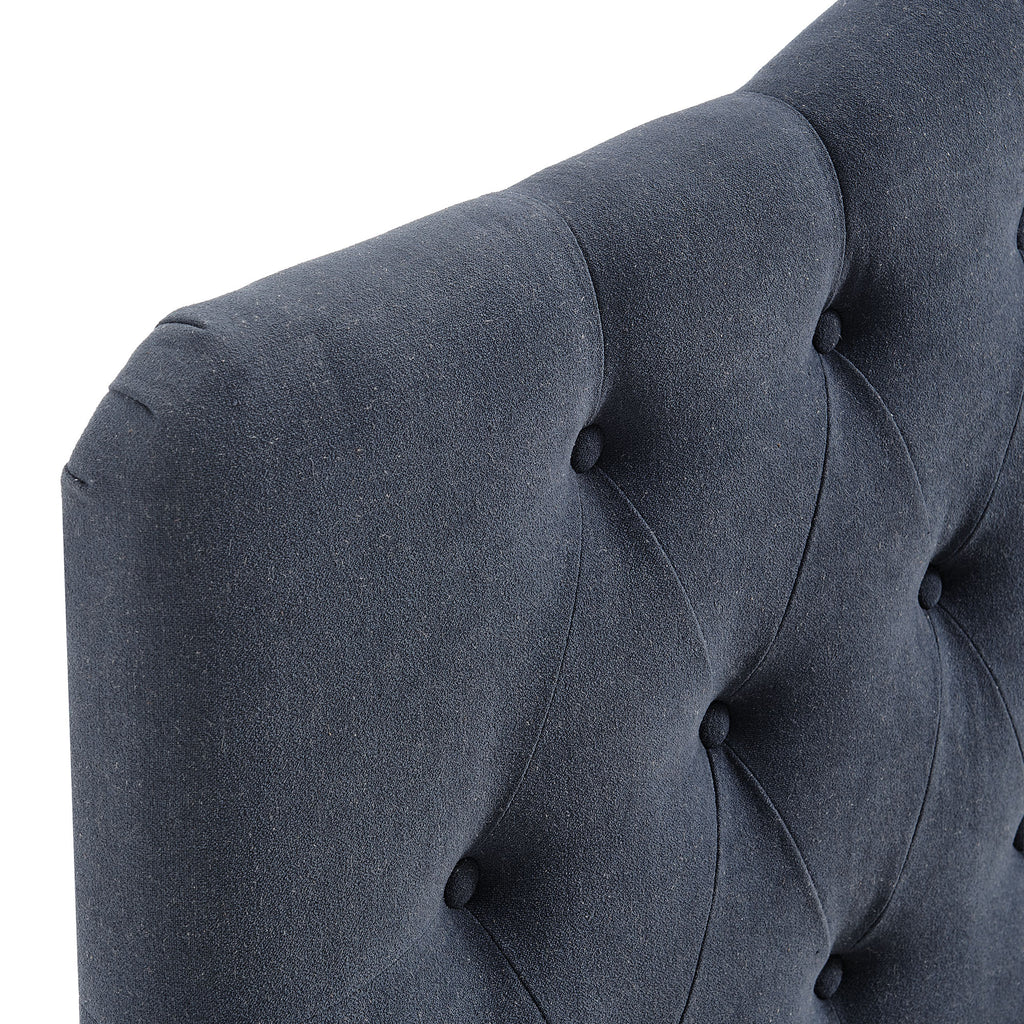 Annabel Premium Linen Blend Twin Headboard - Denim