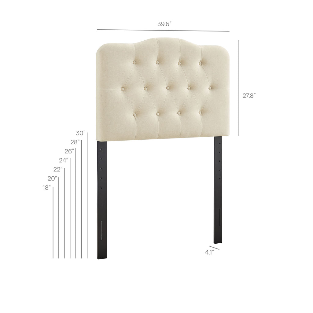 Annabel Premium Linen Blend Twin Headboard