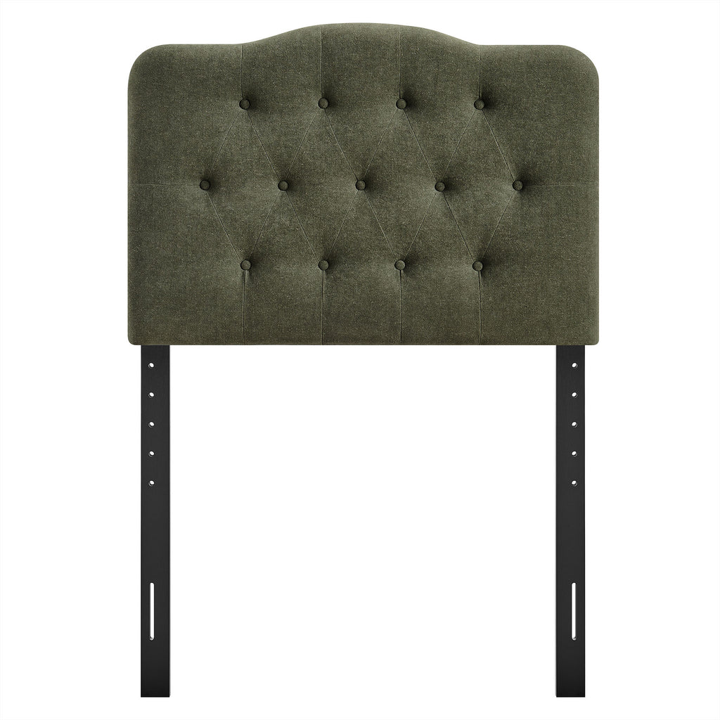 Annabel Premium Linen Blend Twin Headboard - Sage