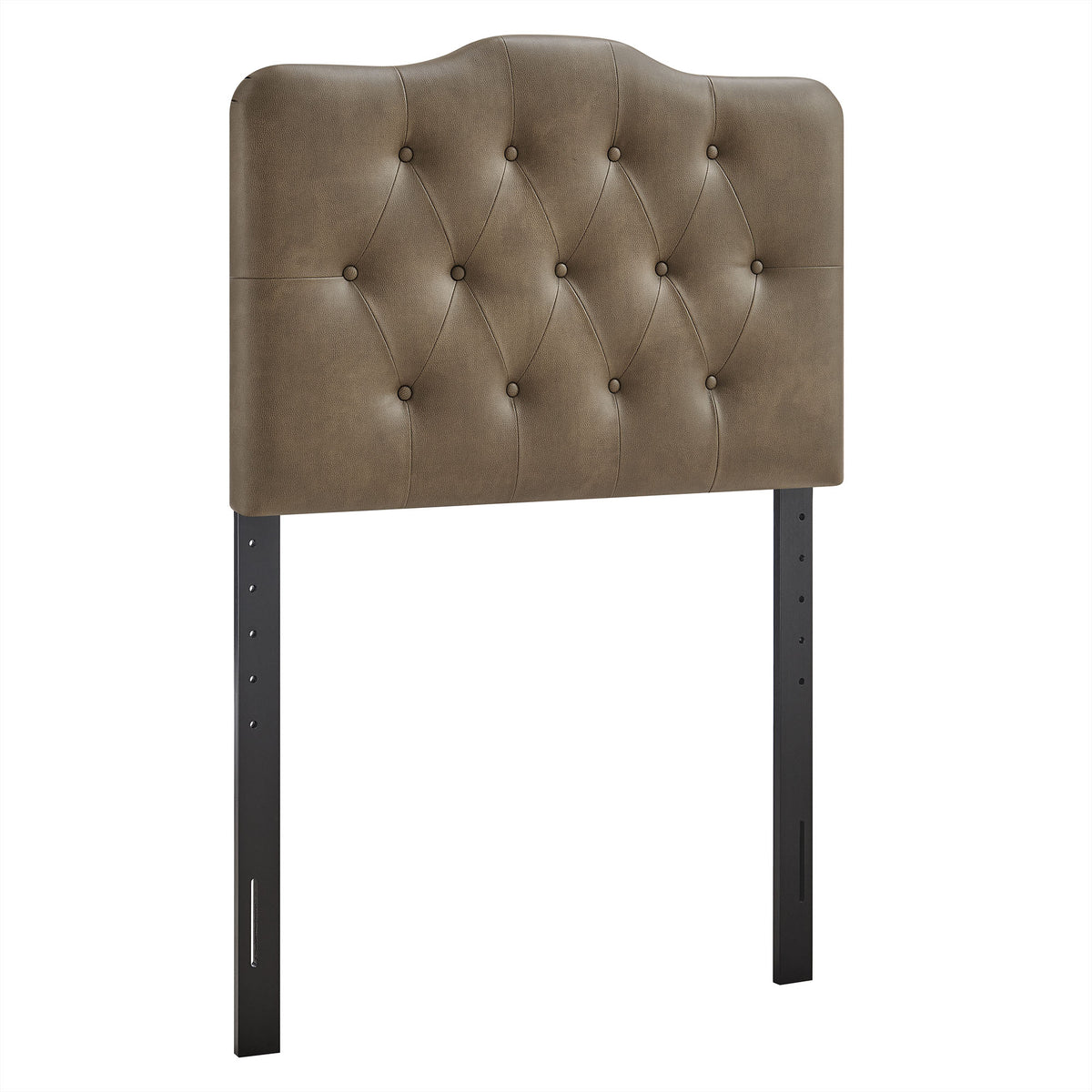 Annabel Faux Leather Twin Headboard - Mushroom