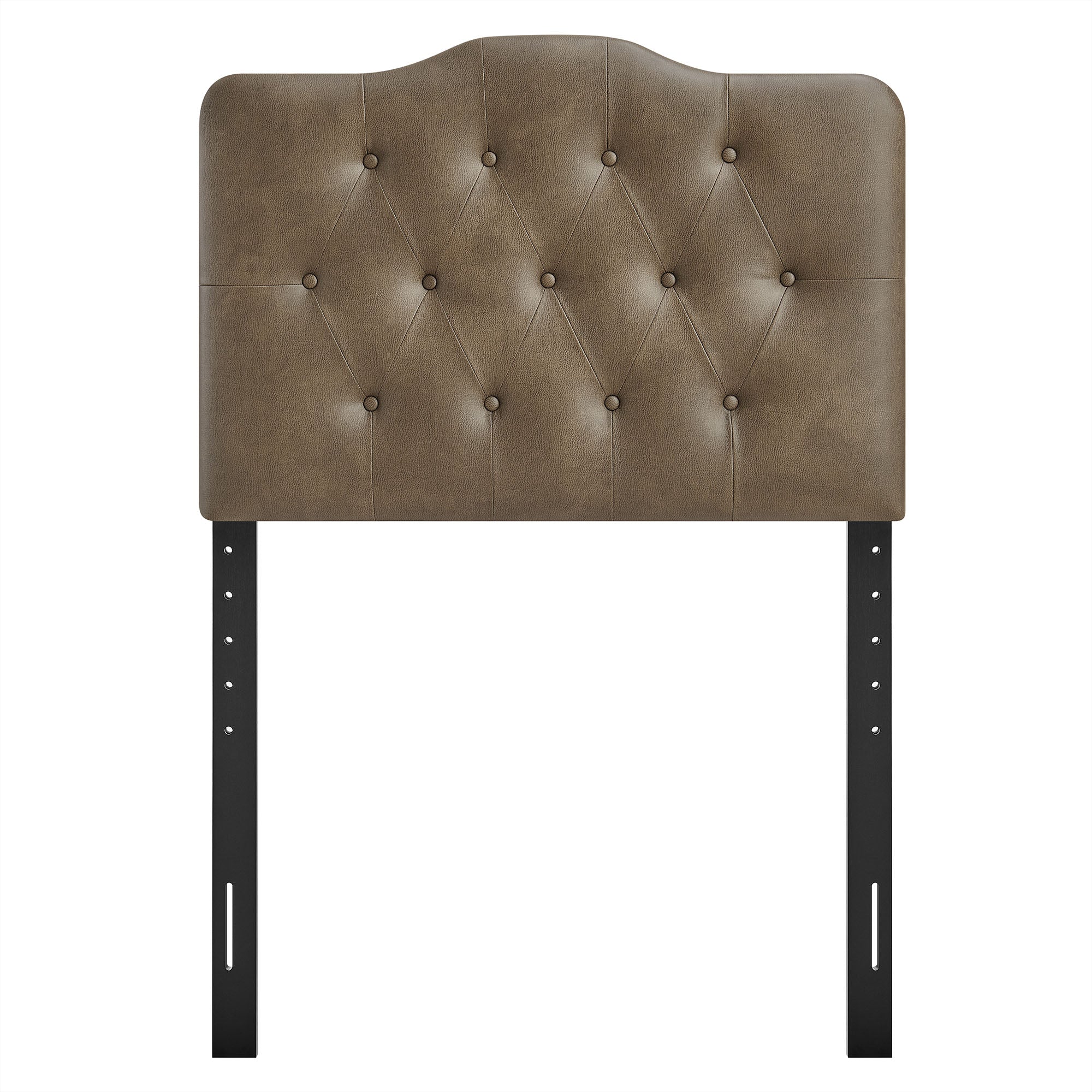 Annabel Faux Leather Twin Headboard - Mushroom