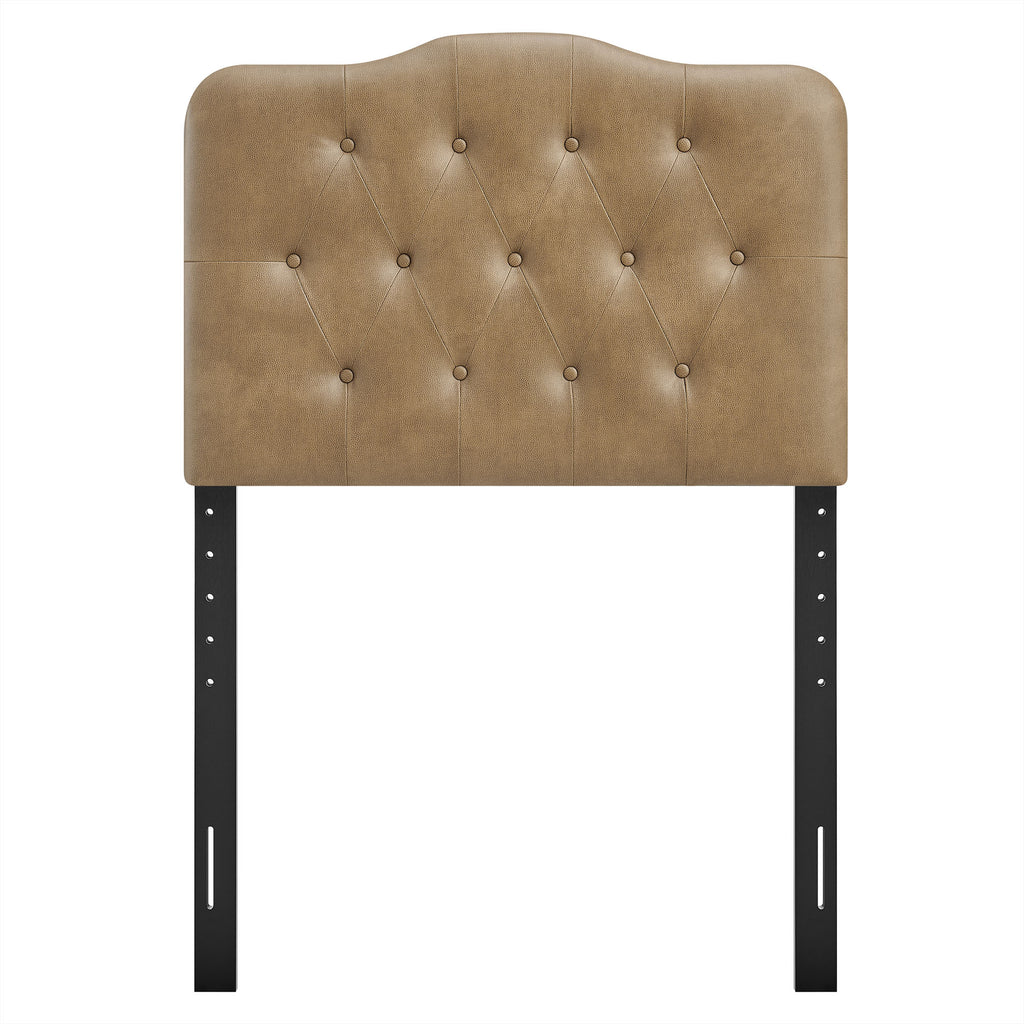 Annabel Faux Leather Twin Headboard - Toast