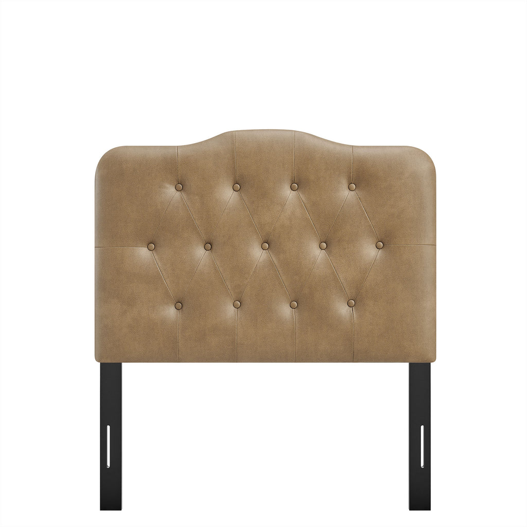 Annabel Faux Leather Twin Headboard - Toast