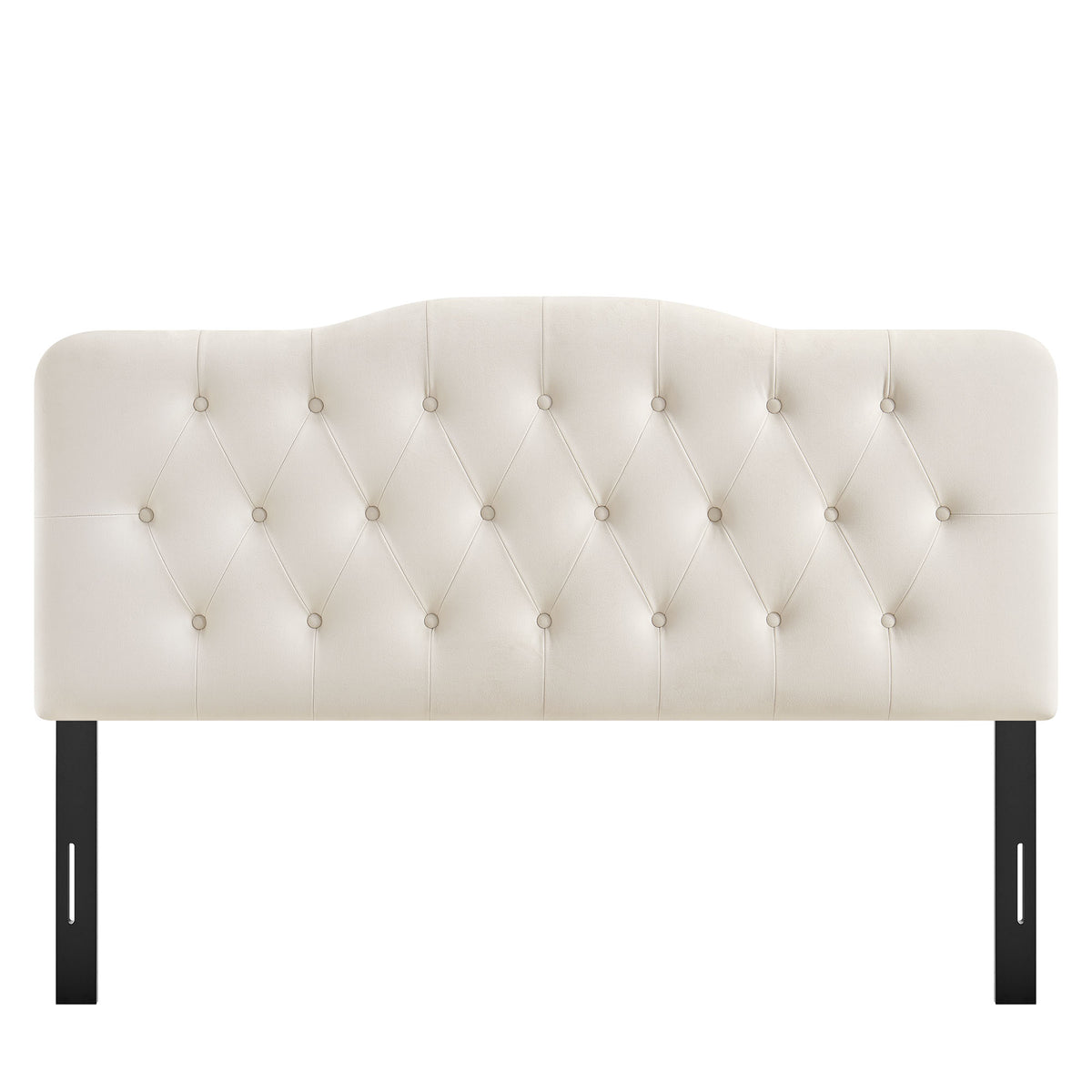 Annabel Stain-Resistant Performance Velvet Full Headboard - Alabaster