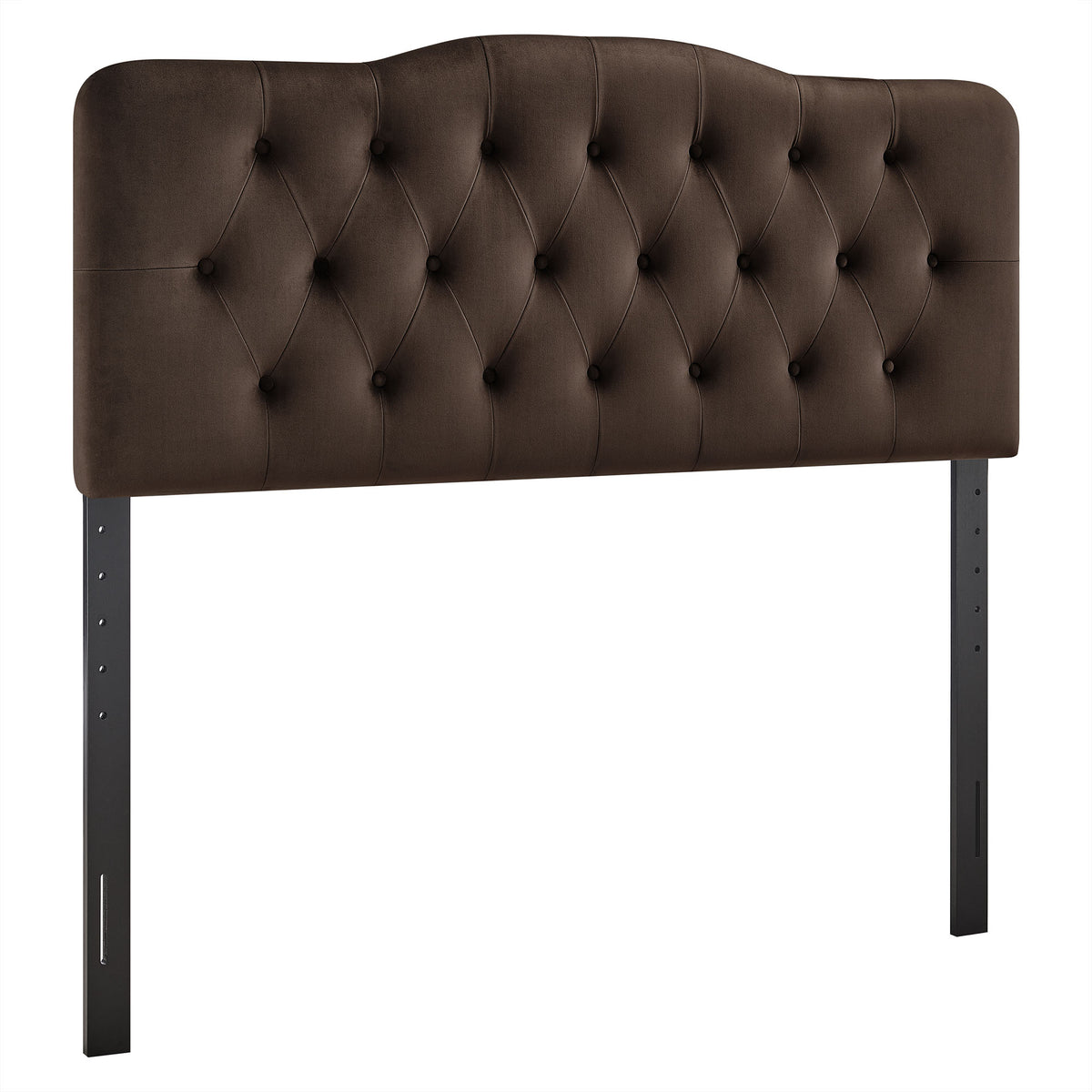 Annabel Stain-Resistant Performance Velvet Full Headboard - Chocolate Brown
