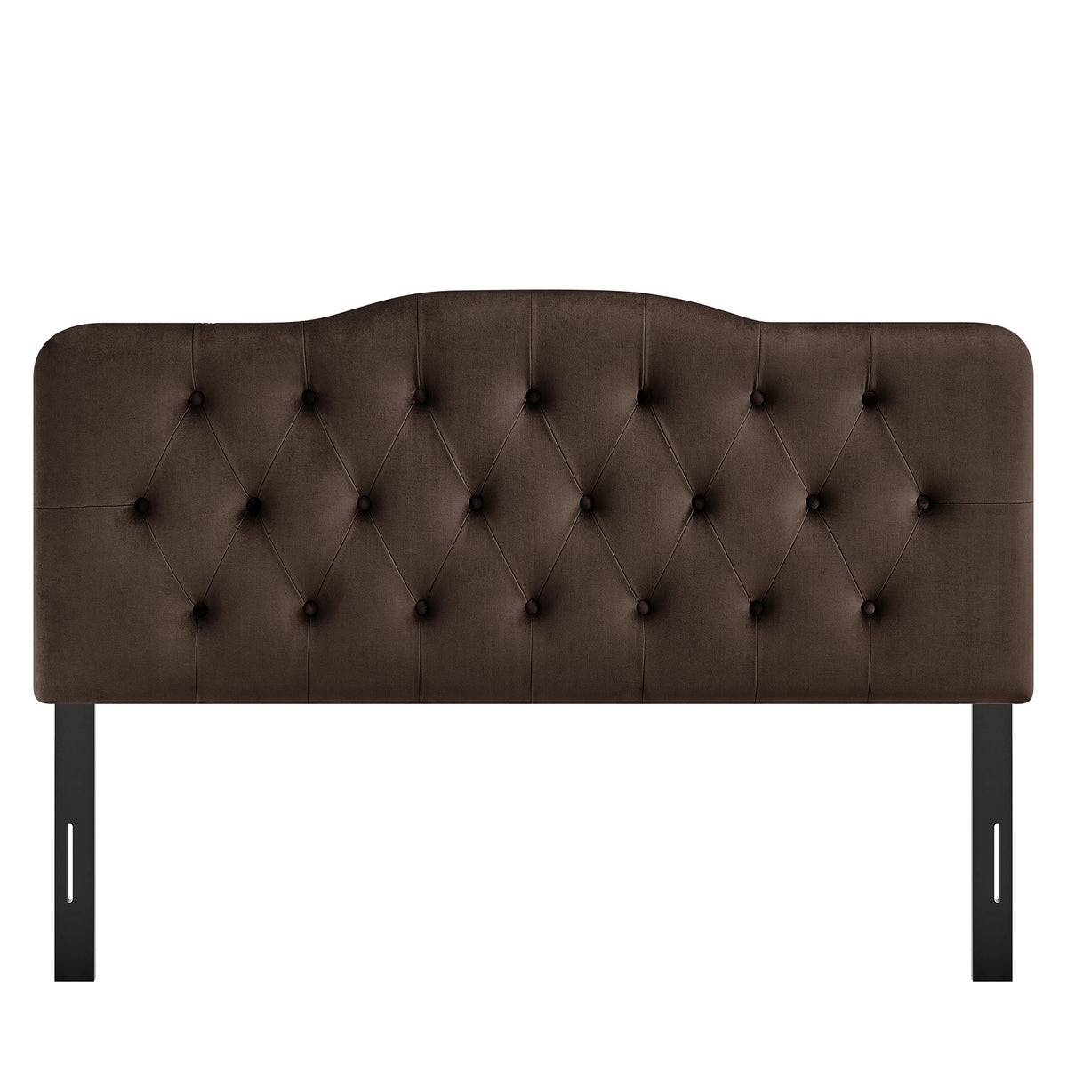 Annabel Stain-Resistant Performance Velvet Full Headboard - Chocolate Brown