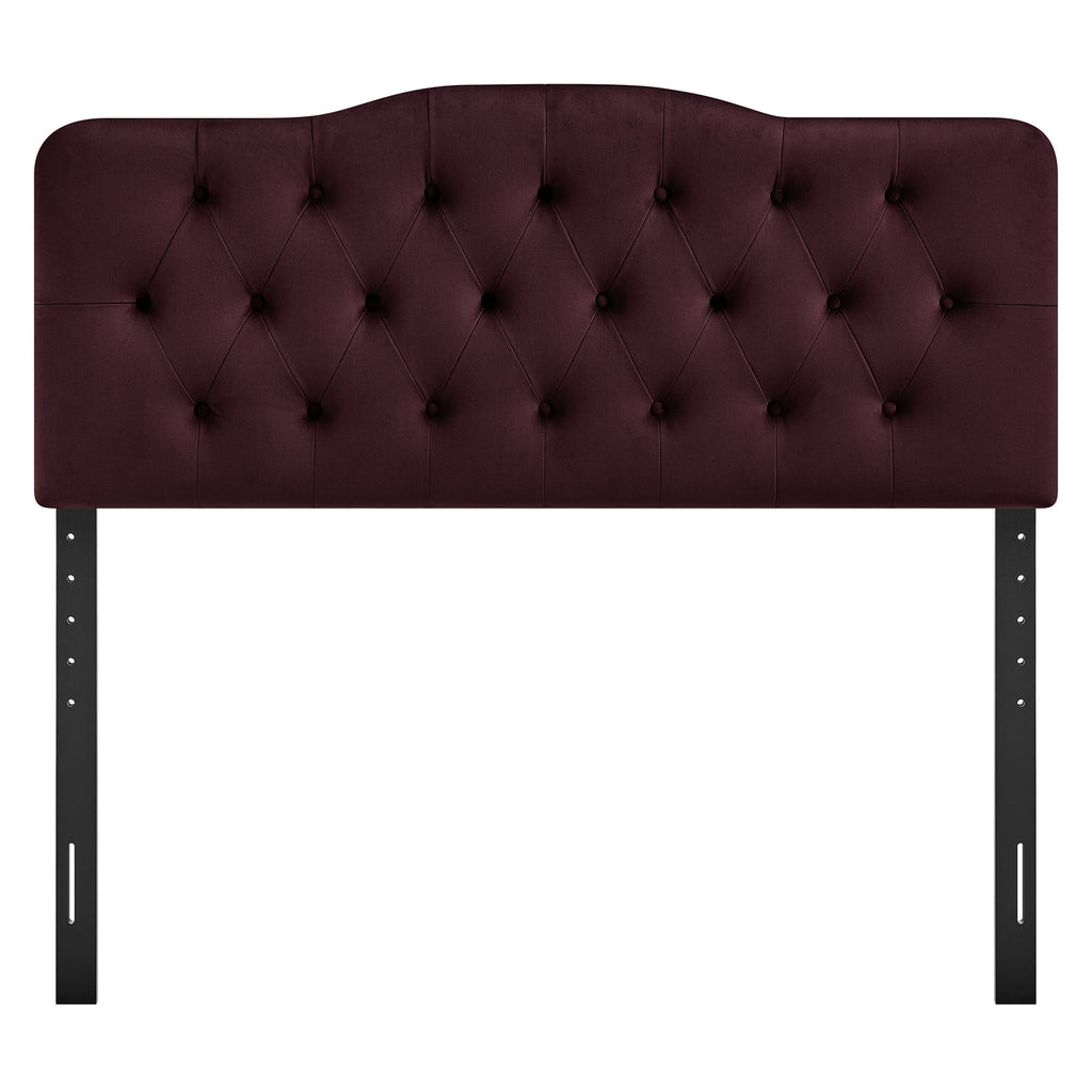 Annabel Stain-Resistant Performance Velvet Full Headboard - Mulberry