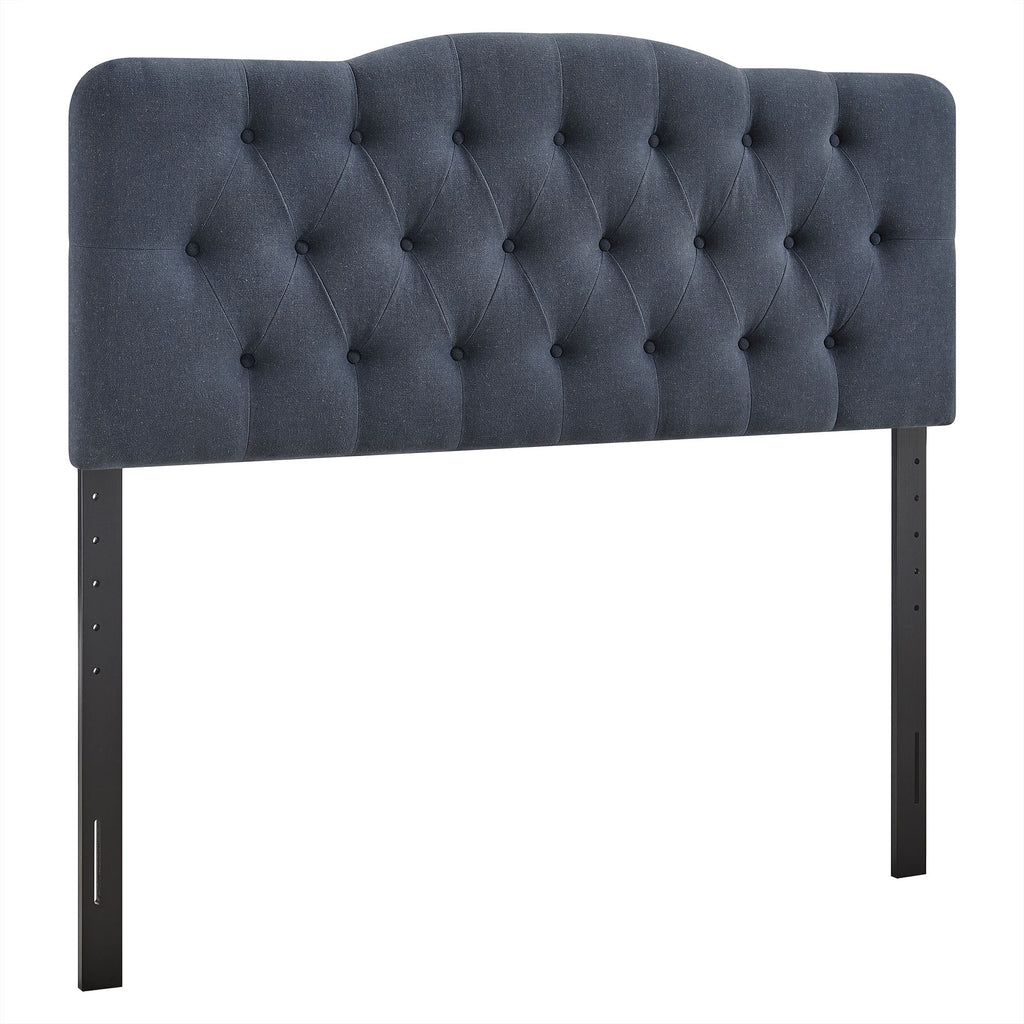 Annabel Premium Linen Blend Full Headboard - Denim