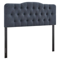 Annabel Premium Linen Blend Full Headboard - Denim
