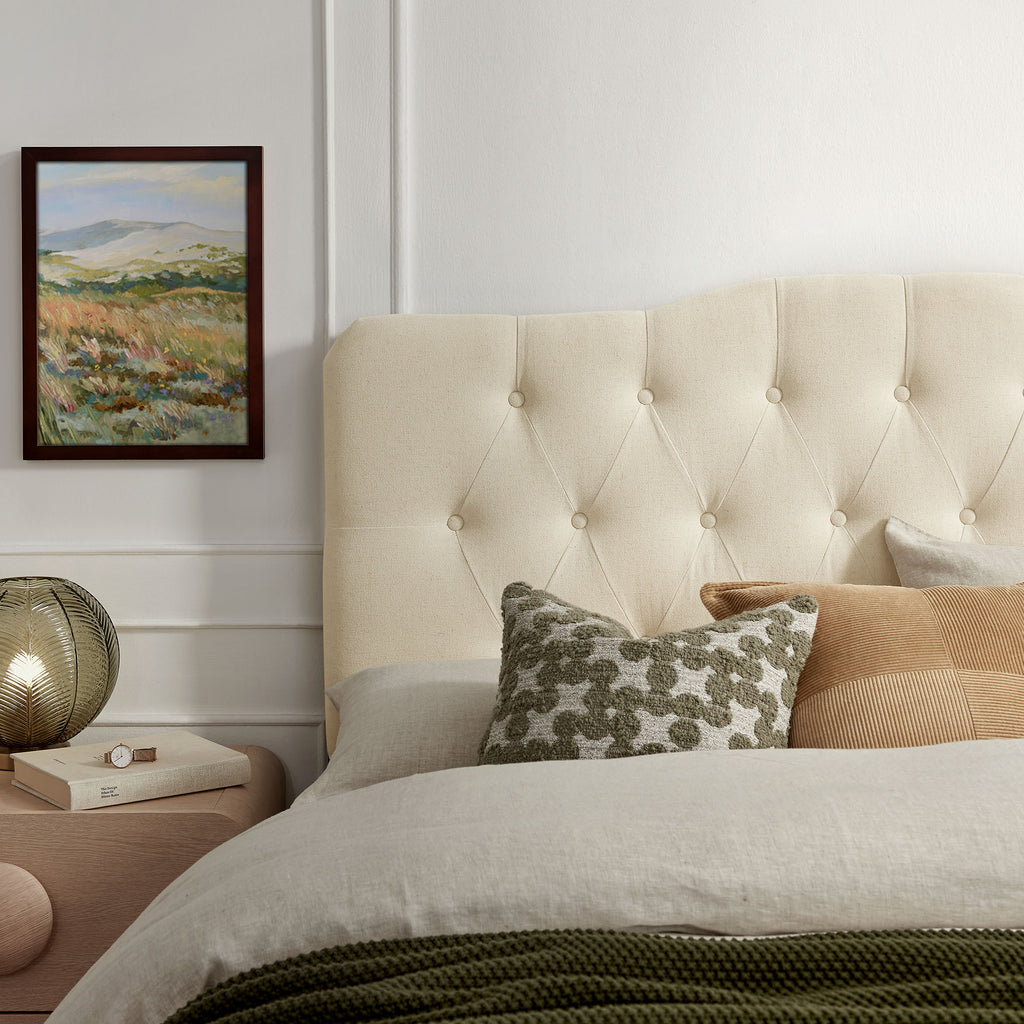 Annabel Premium Linen Blend Full Headboard