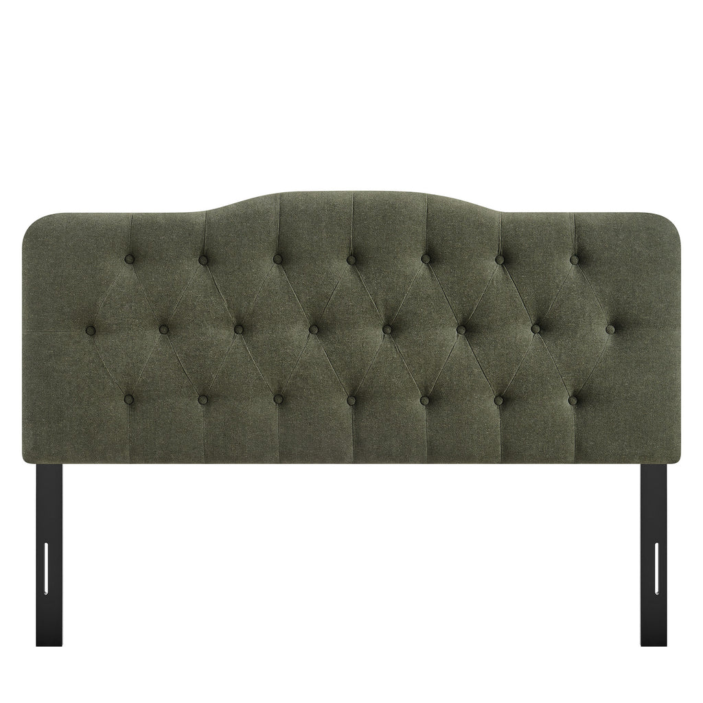 Annabel Premium Linen Blend Full Headboard - Sage