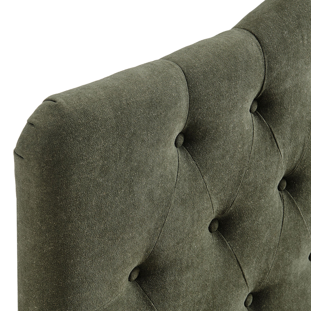 Annabel Premium Linen Blend Full Headboard - Sage
