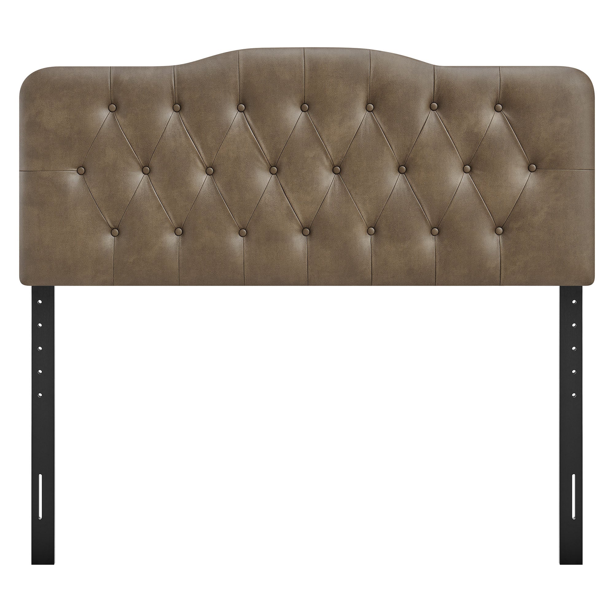 Annabel Vegan Leather Full Headboard - Mushroom