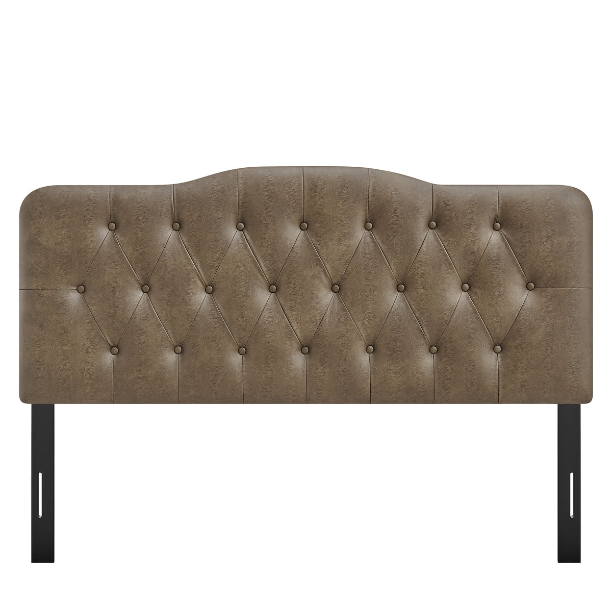 Annabel Vegan Leather Full Headboard - Mushroom